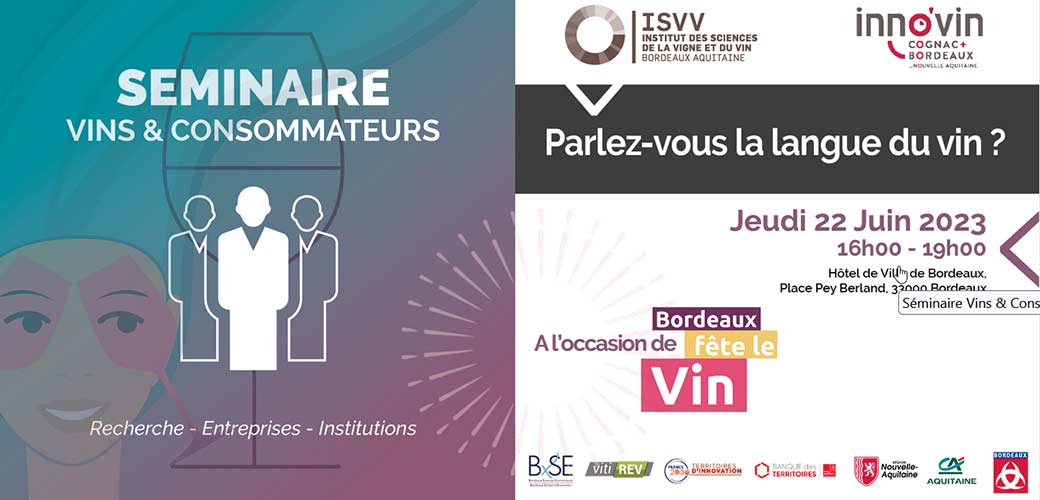 Séminaire Vins & Consommateurs du 22 juin 2023